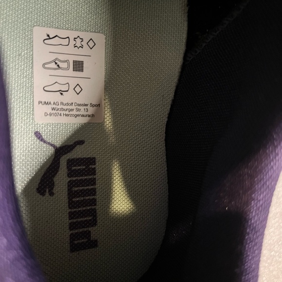 NEW Puma Women’s Sport Lifestyle Sneaker size 8.5 Black/White/Purple and Green - Picture 4 of 9